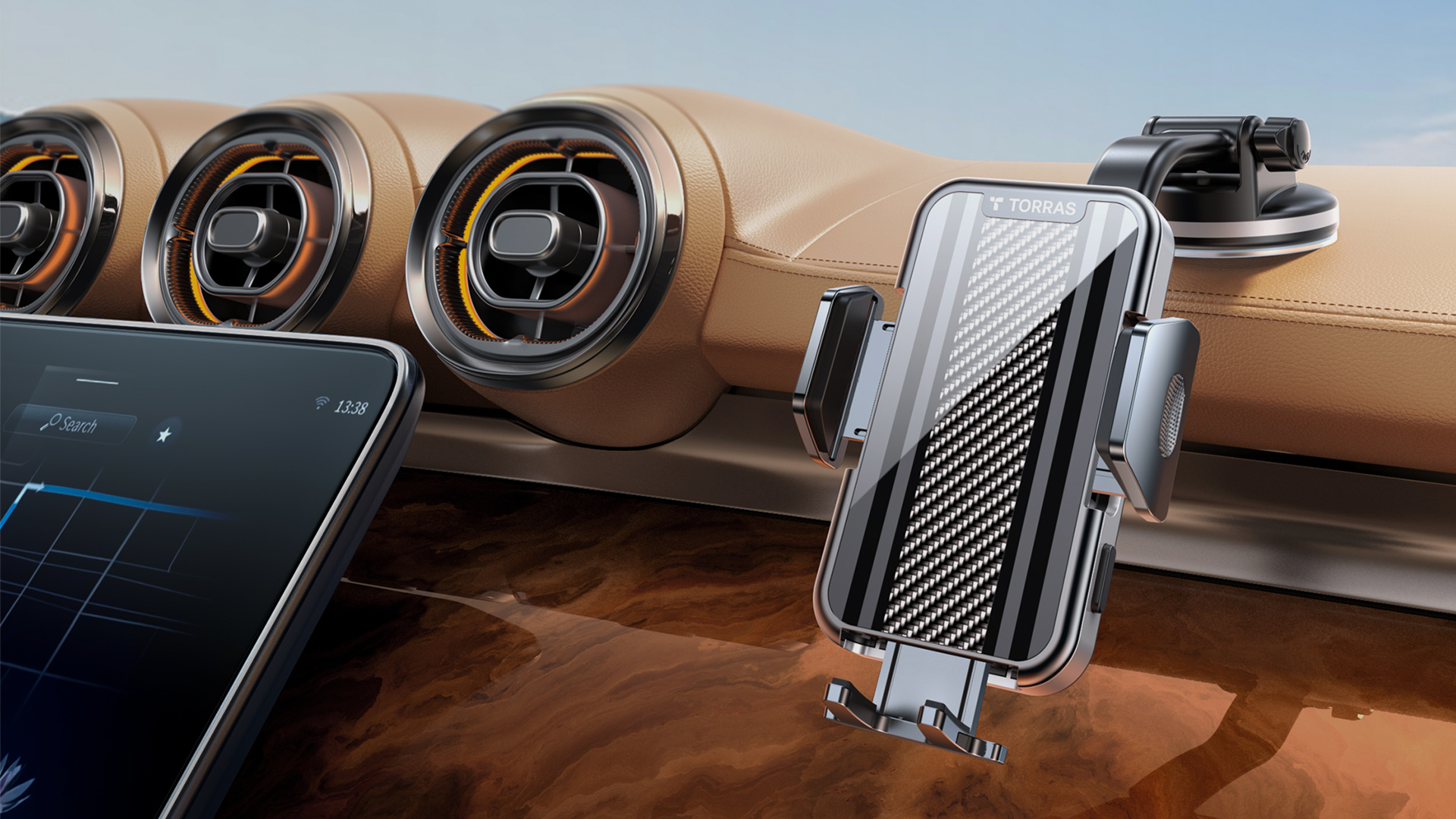 下探式吸盘支架-车载支架-图拉斯TORRAS